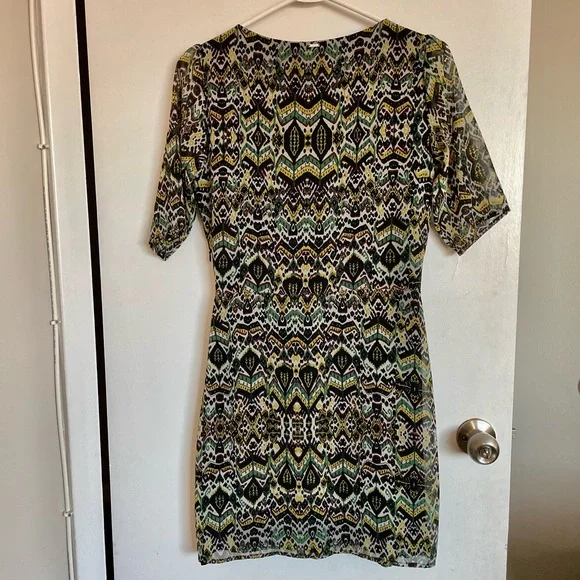 Ikks Women V-Neck Short Sleeve Dress - Size 36 - Picture 6 of 14